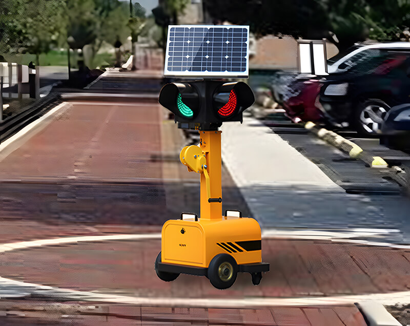 Feu de circulation solaire portable et mobile
