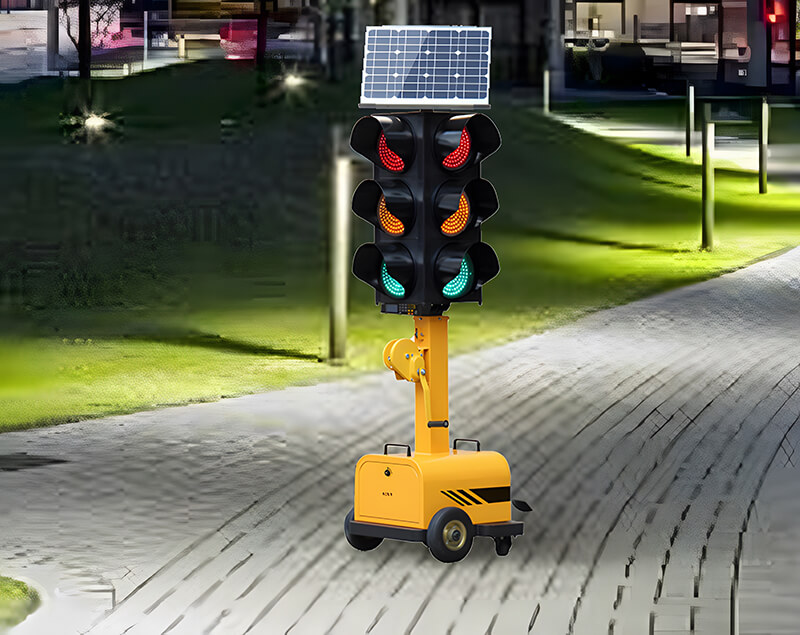 Feu de circulation solaire portable et mobile