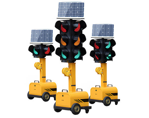 Feu de circulation solaire portable et mobile